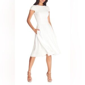 Dress the Population Classic White Midi Dress